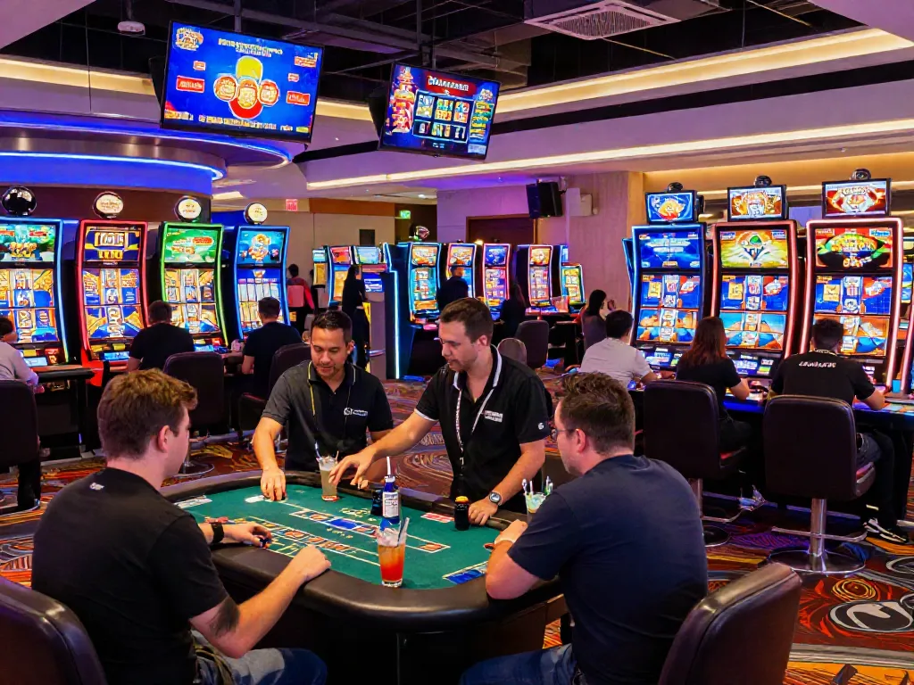Exciting online gambling scene showcasing players at DA88 platform, highlighting vibrant games and promotions.