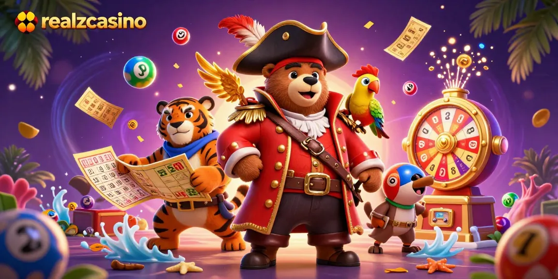 realzcasino bietet aufregende Spielautomaten und Gewinnchancen mit bunten Lotteriebällen.