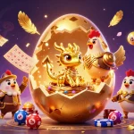 Engage with OK9, the premier online gaming destination, through a captivating 3D scene of a golden dragon and poker chips amidst a vibrant casino atmosphere.